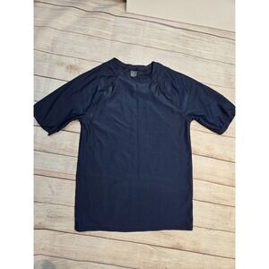 Old Navy Swim Shirt Rash Guard Boys Size XL 14-16 Short Sleeve Navy Blue